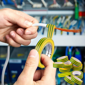 Kit nastro isolante in pvc autoestinguente multicolore per impianti sicuri *** colore giallo/verde, dimensioni 19 mm ...