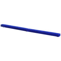 Trave da Ginnastica per Allenamento Imbottita in Legno, Blu, 210x10x6.5cm