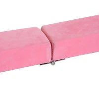 Trave da Ginnastica Equilibrio Allenamento Pieghevole Casa Legno 210 × 10 × 6.5cm Rosa
