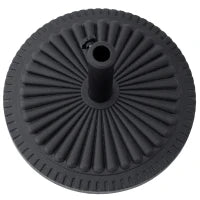 Base per Ombrellone Rotonda in HDPE da 14kg per Pali da Ф35-38-48mm, Ø49x32A cm, Nero