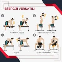 Set Manubri Palestra 20kg (4x2.5kg, 4x2kg) con 8 Dischi da 2kg, 2.5kg, Ø25mm, per Allenamento a Casa