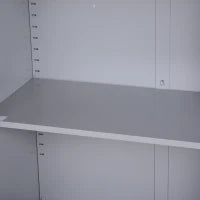 Armadietto Mobile Ripiano Regolabile Chiusura di Sicurezza per Casa Ufficio Garage Acciaio 80x40x92.5cm Grigio