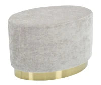 Puff Goldy Ovale Piccolo Grigio Cm 52X35X35