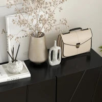 Scarpiera Moderna per 15-20 Paia di Scarpe, Ripiani Regolabili e Chiusura Ammortizzata, Nero