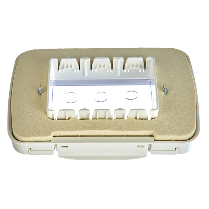 Gewiss placca autoportante 3 posti stagna impermeabile per esterno da parete *** colore bianco, confezione 1