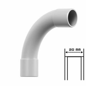 Faeg raccordo curva semplice 90° per tubo rigido ip40 in tecnopolimero *** diametro 20 millimetri, confezione 1