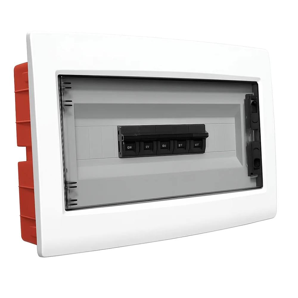 Gewiss centralini da incasso serie 40 cdi con porta fumé trasparente ip40 *** numero posti 18 moduli, confezione 1