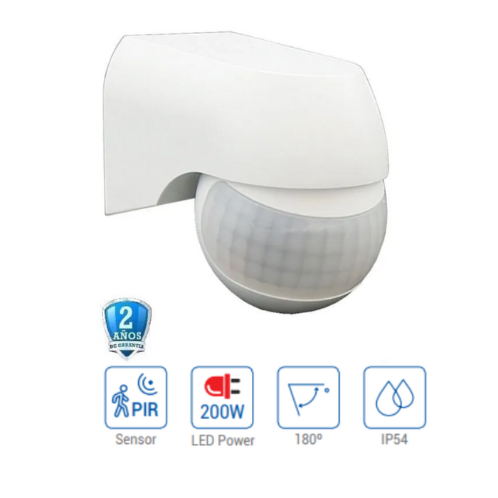 Sensore di movimento led con sensore crepuscolare pir grado di protezione ip54