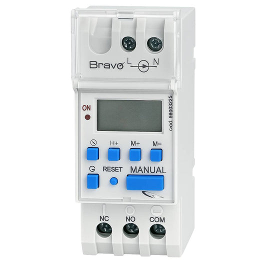 Interruttore orario digitale bravo 93003225 220-240v 16a guida din lcd