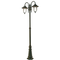 Palo porto da giardino alluminio ruggine 2 diffusori telescopico altezza 220