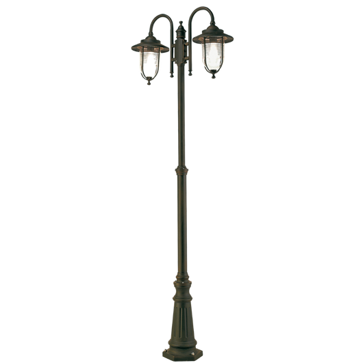 Palo porto da giardino alluminio ruggine 2 diffusori telescopico altezza 220