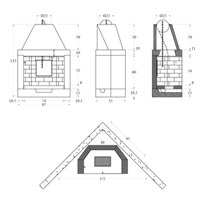 Camino parigi rivestimento marmo pietra con focolare refrattario m100 angolare