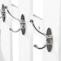 Set Mobili Ingresso Moderno con Scarpiera e Specchio, Appendiabiti da Ingresso con 6 Ganci, 2 Ripiani Regolabili e Cassetti in Legno per Corridoio, 90x24x177 cm, Bianco