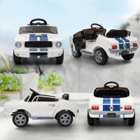 Auto elettrica 12V con licenza Ford Shelby GT 350 veicolo elettrico telecomando telecomando 2,4G 3-6 anni bianco