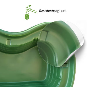 Laghetto da giardino maggiore polietilene verde interrare 235x140x60 litri 1000