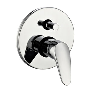 Miscelatore doccia parete europa incasso con deviatore ottone colore cromato *** confezione 1