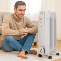 Elettro­radiatore ad olio kemper 1500w a 7 elementi per riscaldamento rapido