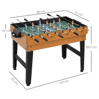 Tavolo Multigioco 4 in 1 con Calcio Balilla, Biliardo, Ping Pong e Hockey da Tavolo, 107x61x84.5cm