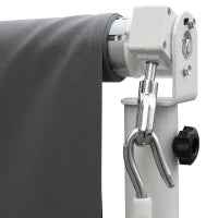 Tendalino Doppia Pendenza 4 x 3 m Manuale retrattile Tetto inclinabile metallo epossidico Bianco poliestere impermeabile Anti-UV Grigio