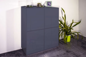 Credenza antracite mobile cucina soggiorno 100x40cm design moderno Judy Report