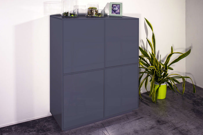 Credenza antracite mobile cucina soggiorno 100x40cm design moderno Judy Report