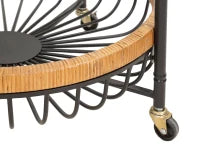 Carrello Con Doppio Cestino Cebu e Ruote cm 57X55,5X62,5