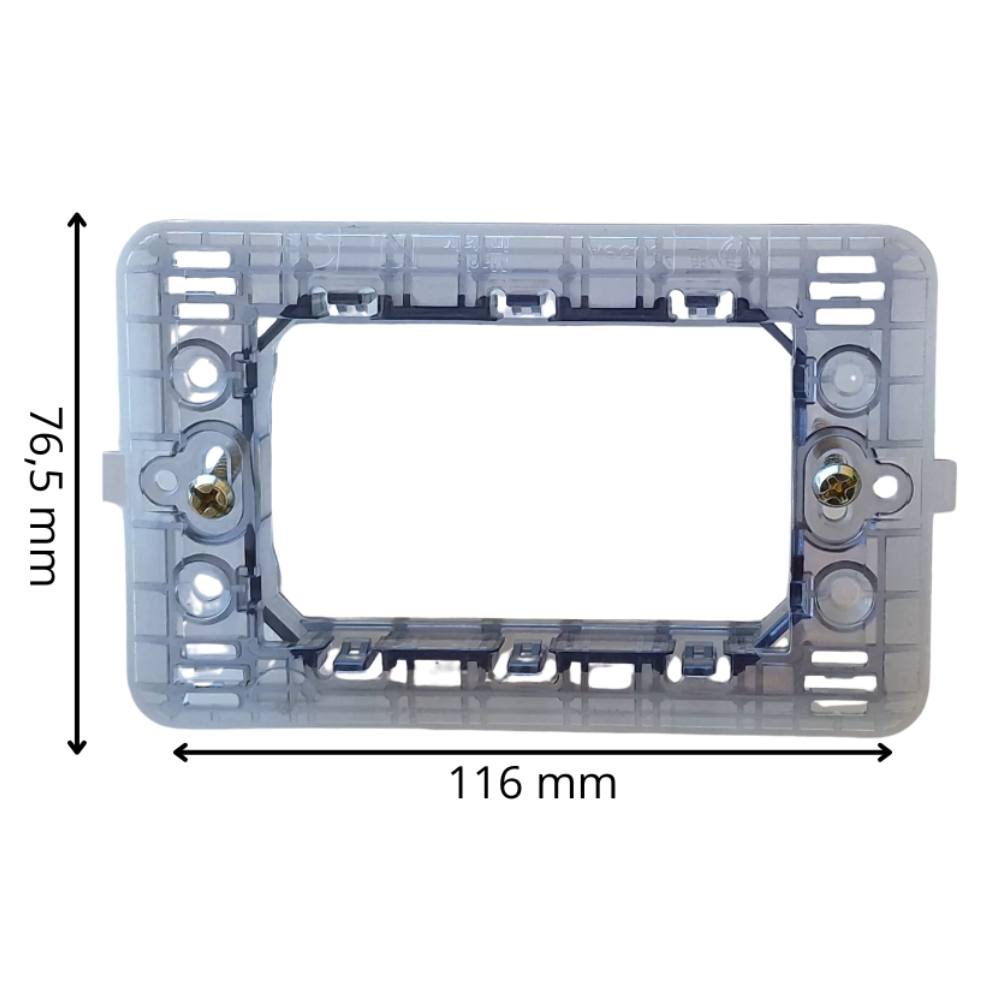 Biesse supporto per placche compatibili con bticino matix vari formati modulo *** numero posti 3 posti, confezione 1