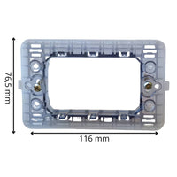 Biesse supporto per placche compatibili con bticino matix vari formati modulo *** numero posti 3 posti, confezione 1