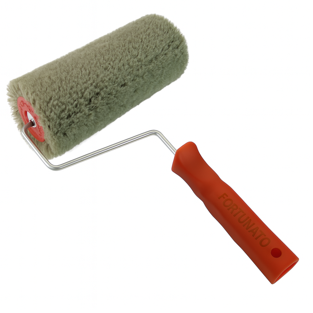 Rullo nylon poliammide verde con manico quarzi pitture minerali superfici ruvide *** misura 24 cm, confezione 1