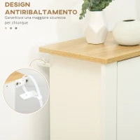 Scarpiera Moderna per 12 Paia Max con 2 Cassetti Regolabili e Rimovibili, in Legno, 72x26x80 cm, Bianco