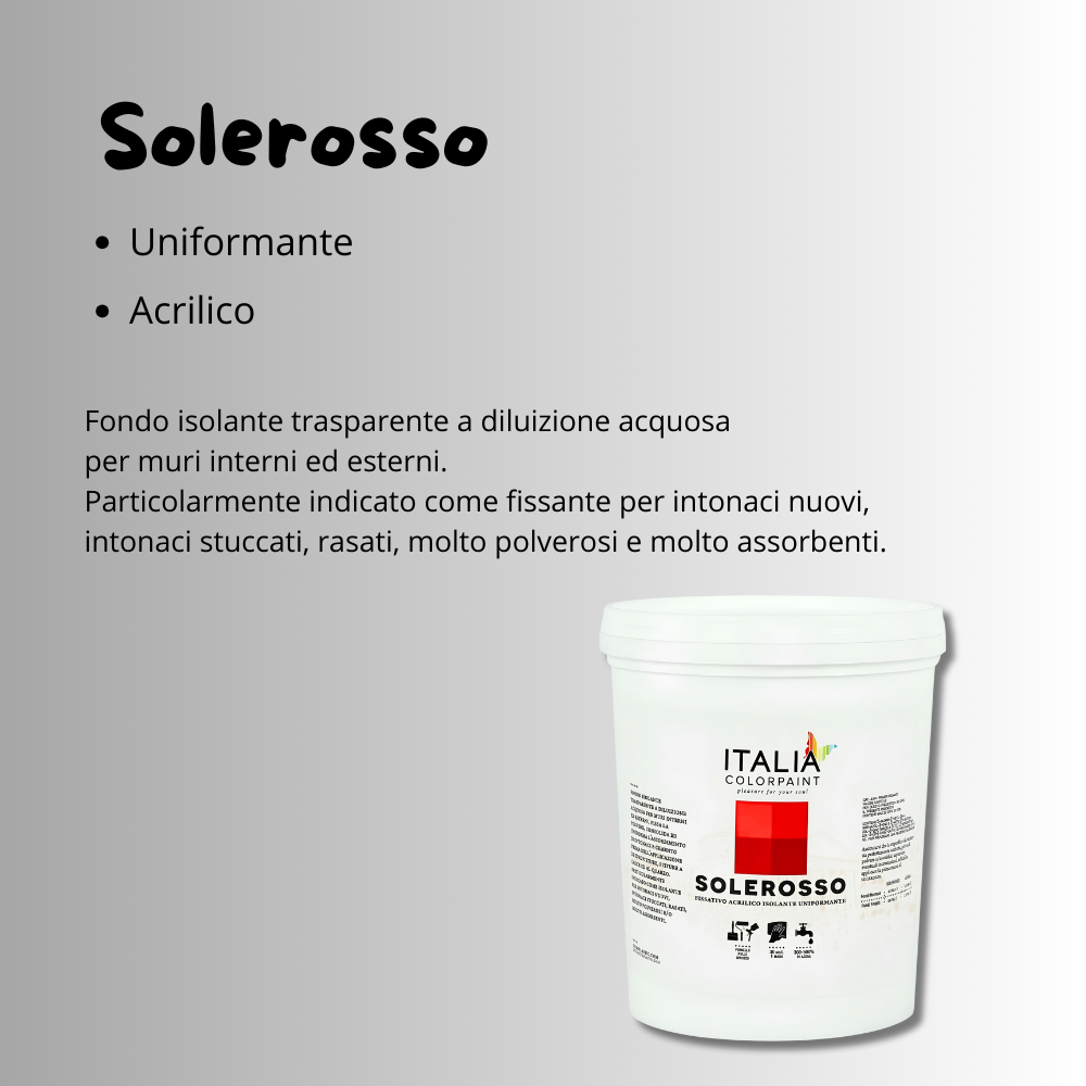 I pre trattamenti primer solerosso fissativo acrilico uniformante trasparente *** formato 1 lt, confezione 1