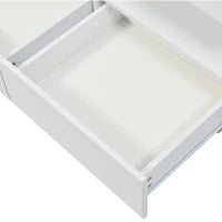 Tavolino da Salotto Moderno con Illuminazione LED e Ripiani in Acrilico, 100x60x49,5 cm, Bianco