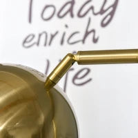 Lampada da Terra Moderna con Paralume Regolabile in Stile Vintage Compatibile con E27 40W - Oro