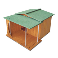 CUCCIA IN LEGNO PER CANI DA ESTERNO MODELLO OASI E VERANDA C-SETTER CON "TENDINA OMAGGIO"