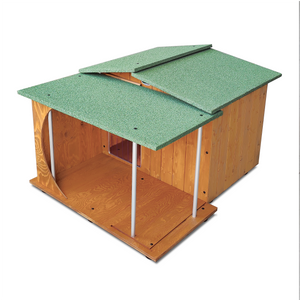 CUCCIA IN LEGNO PER CANI DA ESTERNO MODELLO OASI E VERANDA C-SETTER CON "TENDINA OMAGGIO"