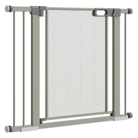 Cancellino per Cani Estensibile a Pressione con Chiusura Automatica, 75-103x76 cm, Grigio