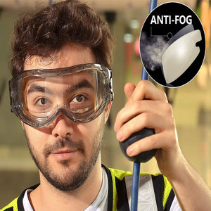 Occhiali di protezione trasparente in policarbonato modello v310 con fascia elastica