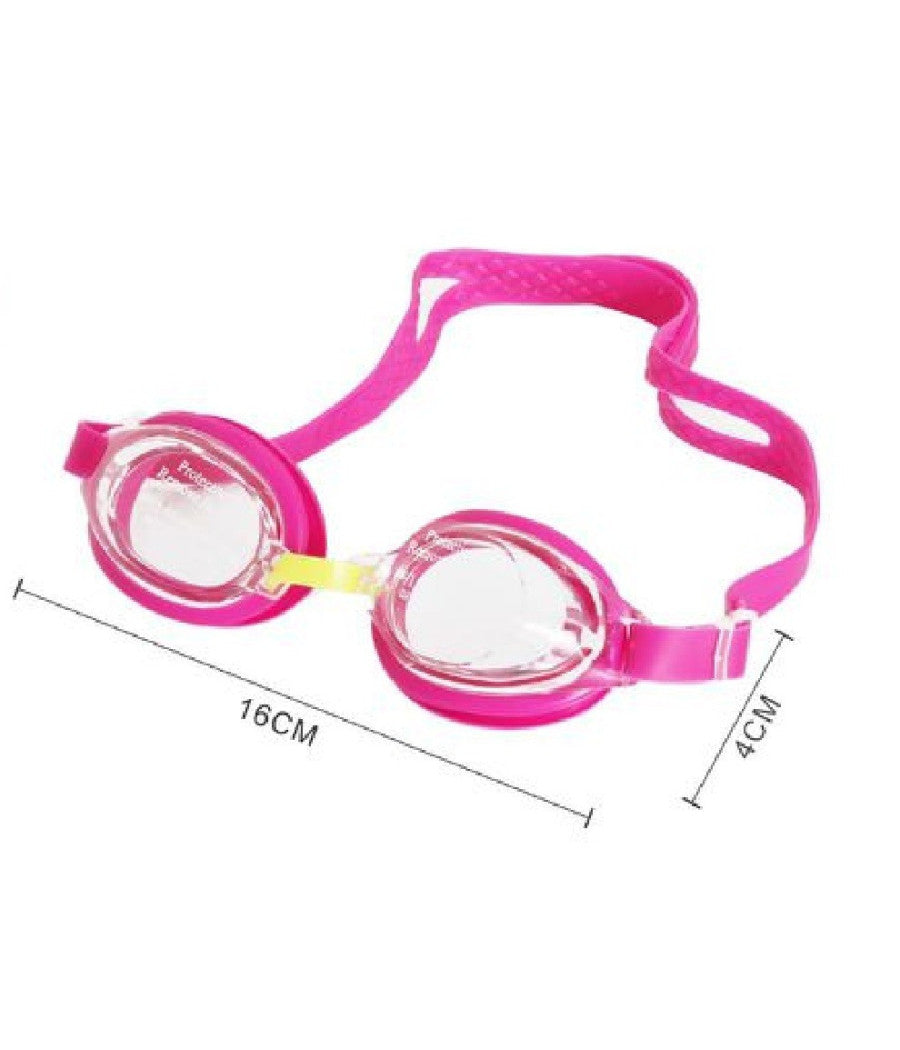 Trade Shop - Occhiali Occhialini Da Nuoto Piscina Mare Estate Sport 16x4cm Vari Colori 605427 -