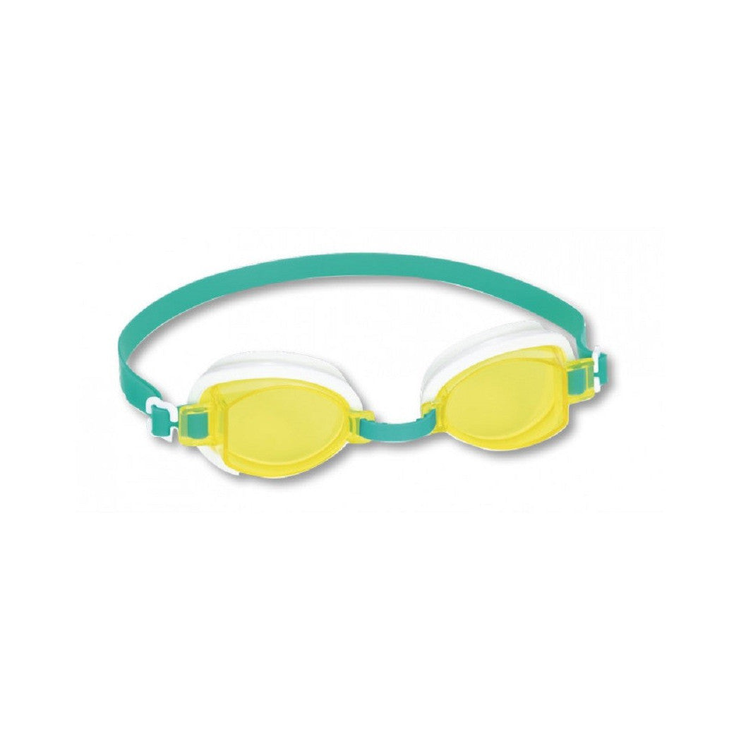 Trade Shop - Occhialini Da Nuoto Per Bambini Ocean Wave Silicone Protezione Uv 3 Colori 21048 -