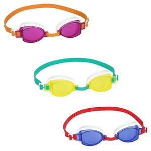 Trade Shop - Occhialini Da Nuoto Per Bambini Ocean Wave Silicone Protezione Uv 3 Colori 21048 -