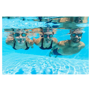 Trade Shop - Occhialini Da Nuoto Piscina A Specchio Protezione Uv Ocean Swell 14+ Anni 3 Colori 21066 -