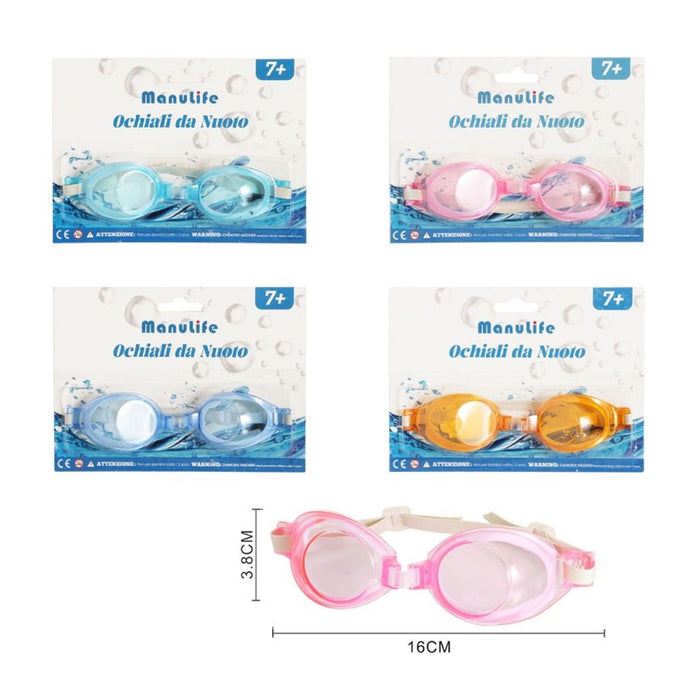 Trade Shop - Occhialini Da Nuoto Piscina In Silicone Impermeabile Antiappannamento 4 Colori 605420 -