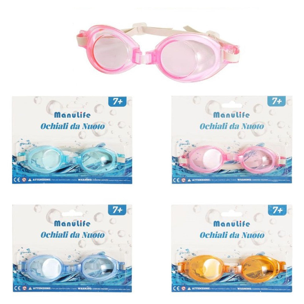 Trade Shop - Occhialini Da Nuoto Piscina In Silicone Impermeabile Antiappannamento 4 Colori 605420 -