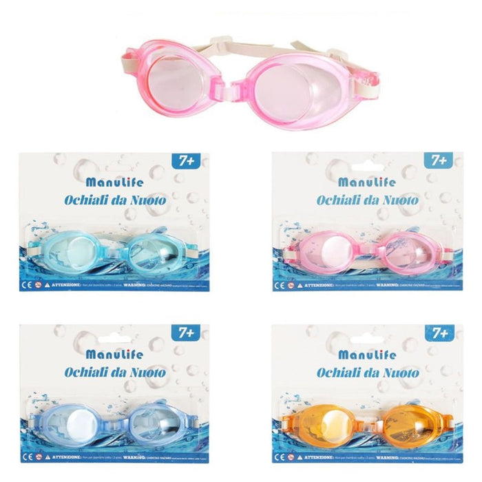 Trade Shop - Occhialini Da Nuoto Piscina In Silicone Impermeabile Antiappannamento 4 Colori 605420 -