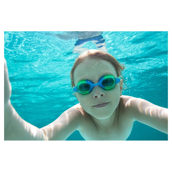 Trade Shop - Occhialini Da Nuoto Piscina  In Silicone Per Bambini 7-14 Anni Ocean Crest 3 Colori 21065 -