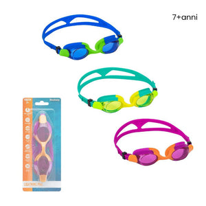 Trade Shop - Occhialini Da Nuoto Piscina  In Silicone Per Bambini 7-14 Anni Ocean Crest 3 Colori 21065 -
