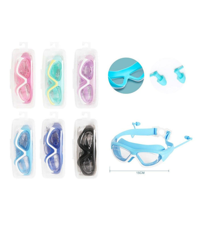 Occhialini Da Nuoto Piscina Mare Immersione Con Tappi 15 Cm Vari Colori 605425         
