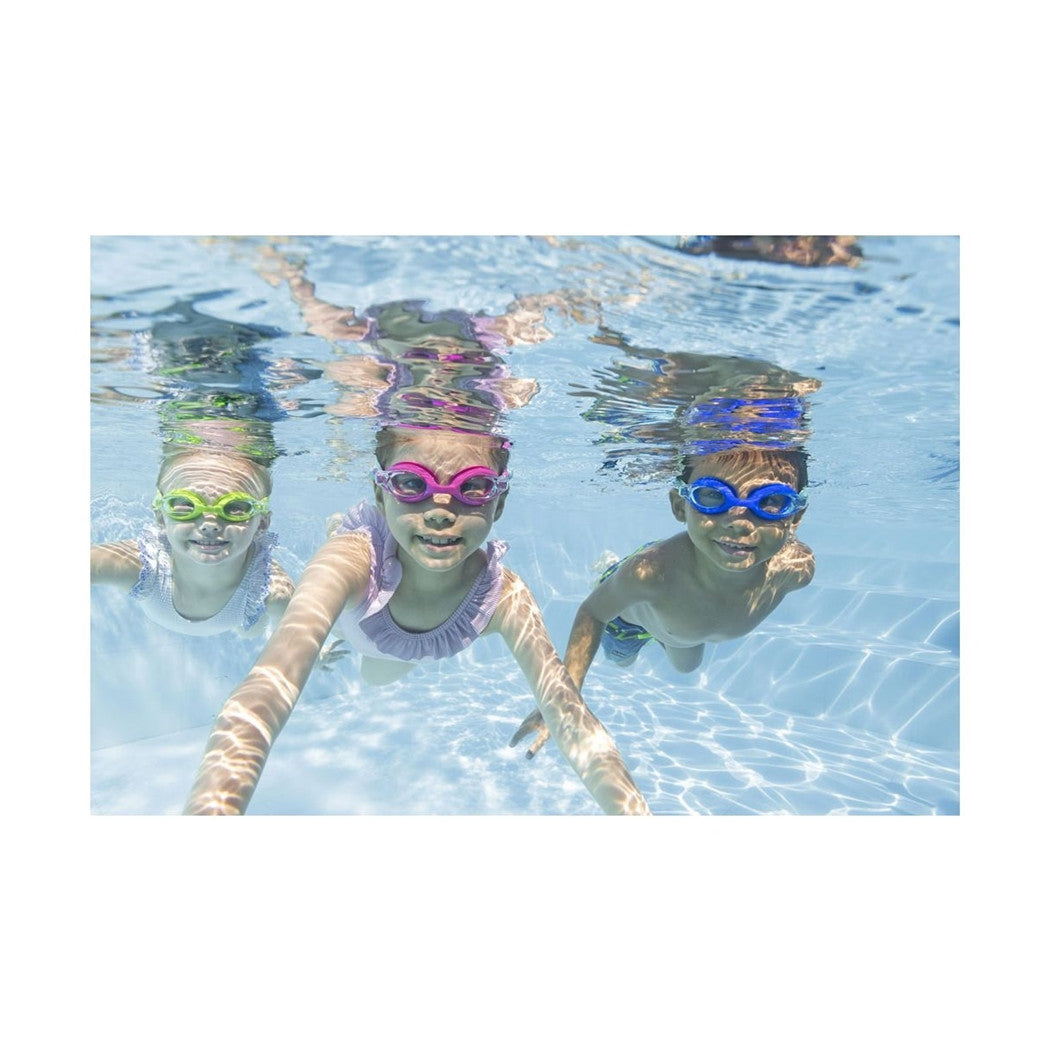 Trade Shop - Occhialini Da Nuoto Splashflex Cinturino Regolabile Per Bambini 7+ Anni 3 Colori 21177 -