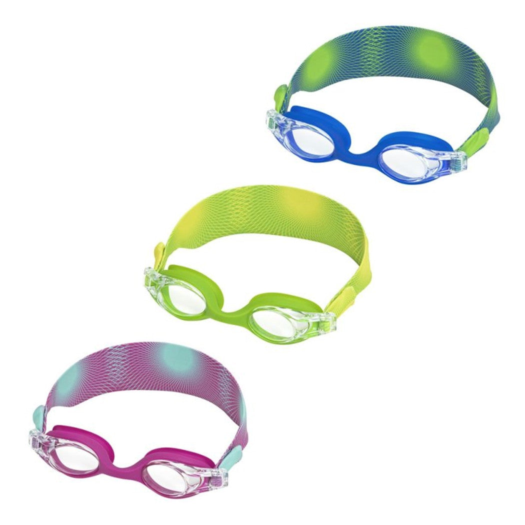 Trade Shop - Occhialini Da Nuoto Splashflex Cinturino Regolabile Per Bambini 7+ Anni 3 Colori 21177 -