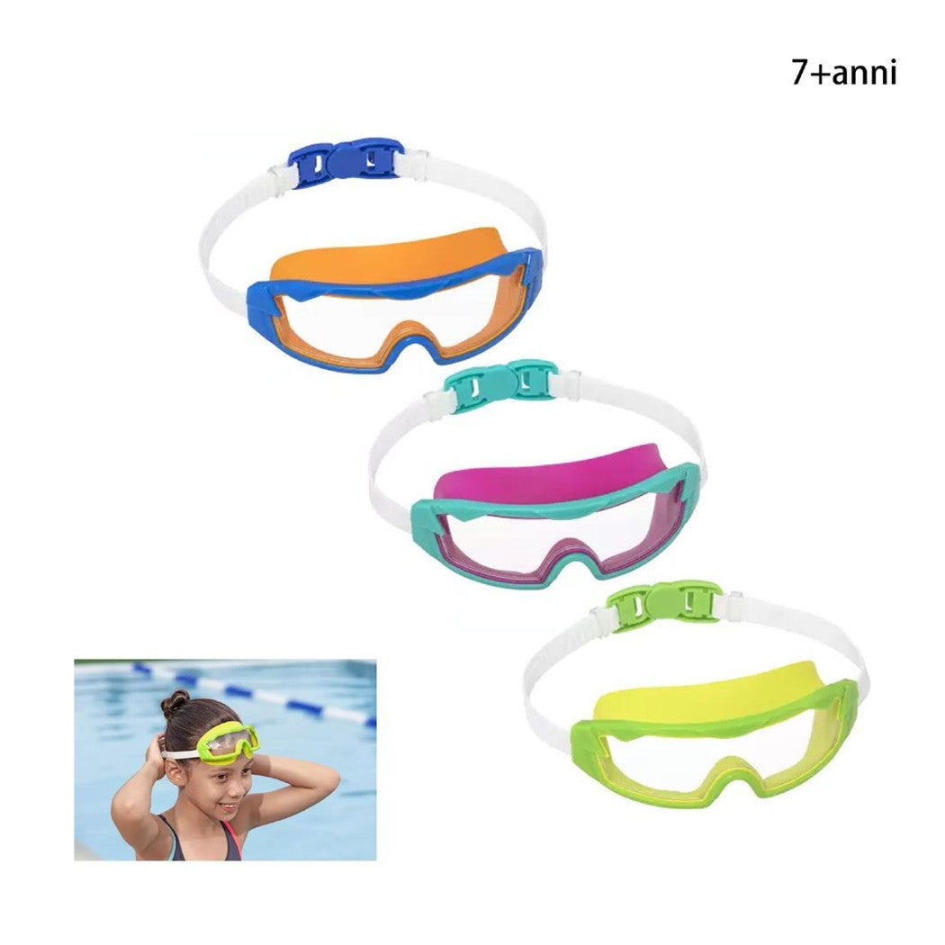 Trade Shop - Occhialini Da Nuoto Sub Tidal Surge Con Fibbia Bambini Da 7+ Anni 3 Colori 21179 -